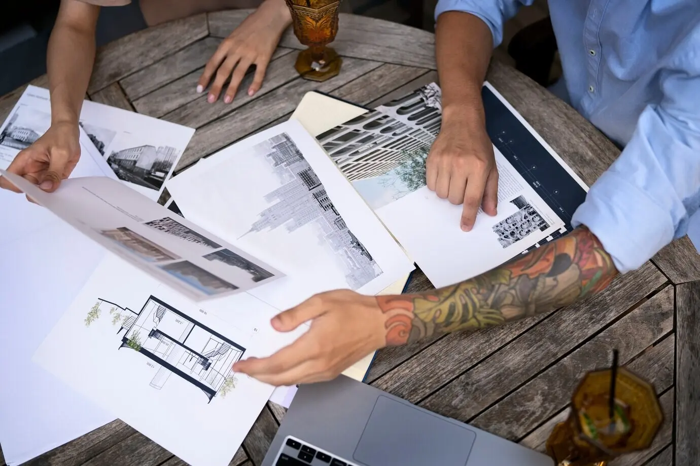 An attractive young tattooed individual